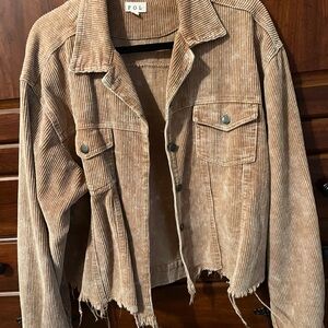 POL Tan Corduroy Jean Jacket